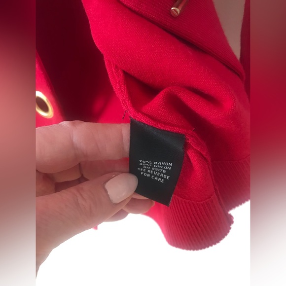 Cardigan in rich red• size : XS - Picture 3 of 5